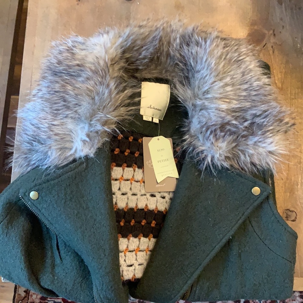 NWT Anthropologie Elevenses boho vest, size small.
